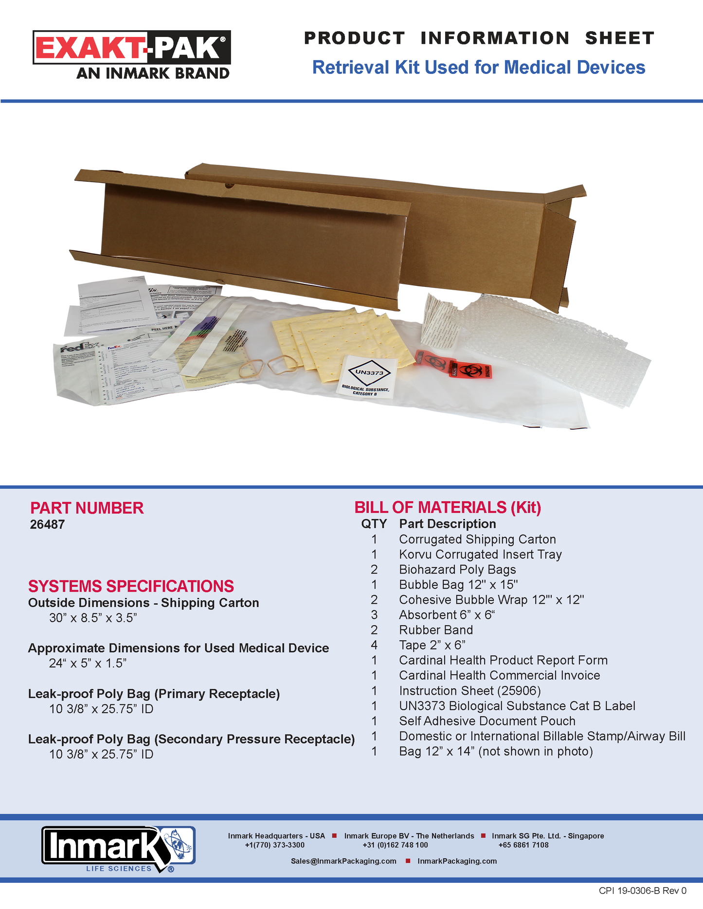 Cordis Retrieval Kit Used for Medical Devices - Ambient